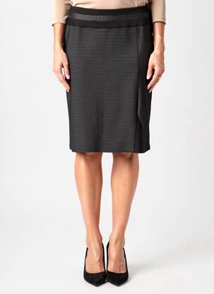 Fustă midi elasticitate negru CHRISTINE LAURE femeie