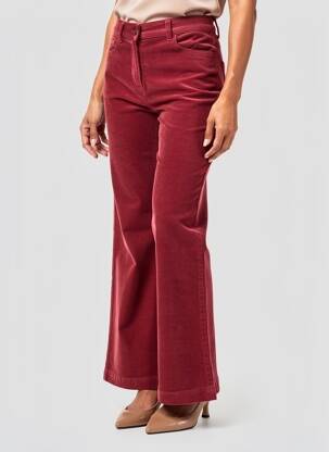 Pantalon evazat elasticitate talie înaltă roșu C'EST BEAU LA VIE femeie