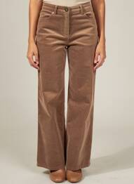 Pantalon evazat elasticitate talie înaltă galben C'EST BEAU LA VIE femeie