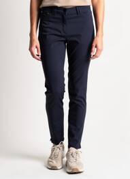 Pantalon slim țesătură poplin mărime normală albastru JULIE GUERLANDE femeie