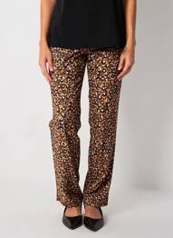Pantalon drept talie elastică mărime normală portocaliu C'EST BEAU LA VIE femeie