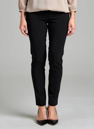 Pantalon slim talie elastică mărime normală negru JULIE GUERLANDE femeie