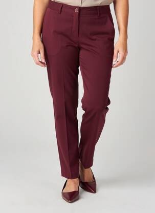 Pantalon chino țesătură poplin mărime normală roșu JULIE GUERLANDE femeie
