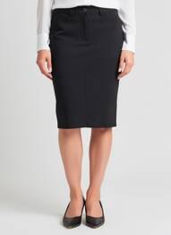 Fustă midi croială dreaptă negru JULIE GUERLANDE femeie