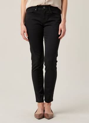 Pantalon slim țesătură poplin mărime normală negru VILA femeie