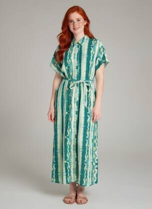 Rochie lungă mâneci scurte mâneci scurte verde VILA femeie