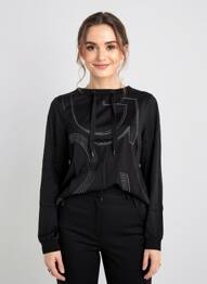 Tricou mâneci lungi mâneci lungi negru CECIL femeie