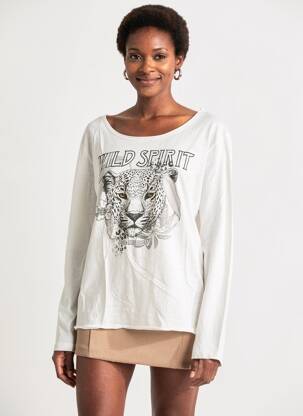 Tricou mâneci lungi mâneci lungi bej LOLA ESPELETA femeie