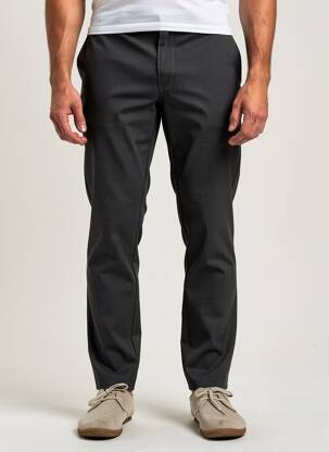 Pantalon chino țesătură melanj mărime normală gri CAMBRIDGE bărbat