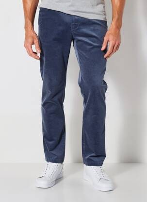 Pantalon chino elasticitate mărime normală albastru CAMBRIDGE bărbat
