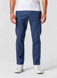 Pantalon chino țesătură poplin mărime normală albastru CAMBRIDGE bărbat