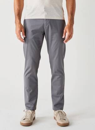 Pantalon chino țesătură poplin mărime normală gri CAMBRIDGE bărbat
