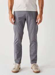 Pantalon chino țesătură poplin mărime normală gri CAMBRIDGE bărbat