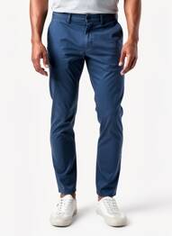 Pantalon chino elasticitate mărime normală albastru CAMBRIDGE bărbat