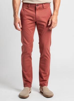 Pantalon chino elasticitate mărime normală portocalie CAMBRIDGE bărbat