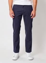 Pantalon chino țesătură poplin mărime normală albastru CAMBRIDGE bărbat