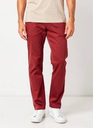 Pantalon chino țesătură poplin mărime normală portocalie CAMBRIDGE bărbat