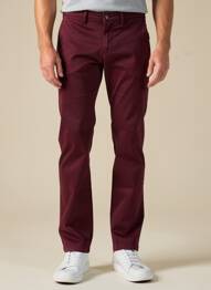 Pantalon chino țesătură poplin mărime normală roșu CAMBRIDGE bărbat