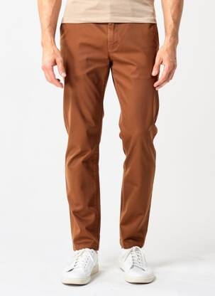 Pantalon chino țesătură poplin mărime normală galben CAMBRIDGE bărbat