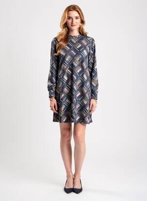 Rochie scurtă mâneci lungi mâneci lungi albastru SURKANA femeie