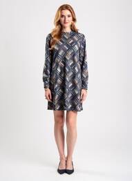 Rochie scurtă mâneci lungi mâneci lungi albastru SURKANA femeie