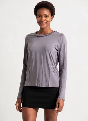 Tricou mâneci lungi mâneci lungi gri SURKANA femeie