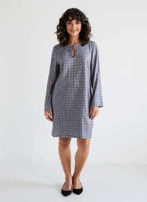 Rochie scurtă mâneci lungi mâneci lungi gri SURKANA femeie