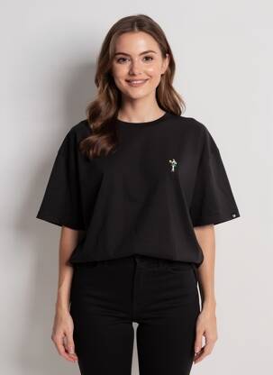 Tricou elasticitate mâneci scurte negru RAGWEAR femeie