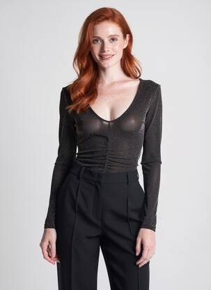 Body guler rotund mâneci lungi negru PLEASE femeie