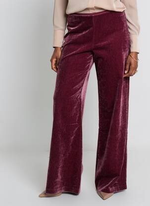 Pantalon larg închidere cu fermoar lateral mărime normală violet SURKANA femeie