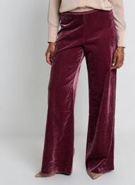 Pantalon larg închidere cu fermoar lateral mărime normală violet SURKANA femeie