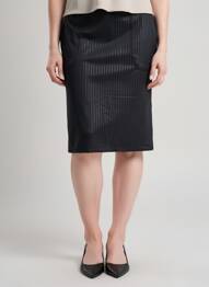 Fustă midi elasticitate negru HBT femeie