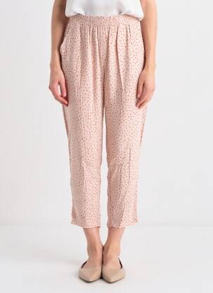 Pantalon 7/8 talie elastică mărime normală roz MINIMUM femeie