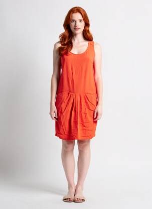 Rochie midi fără mâneci fără mâneci portocaliu SEE U SOON femeie