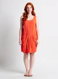 Rochie midi fără mâneci fără mâneci portocaliu SEE U SOON femeie