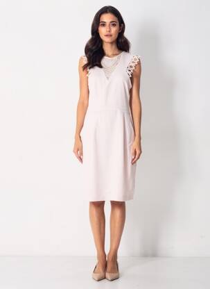 Rochie midi fără mâneci fără mâneci roz SUNCOO femeie