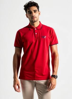 Polo țesătură jersey mâneci scurte roșu CAMBERABERO bărbat