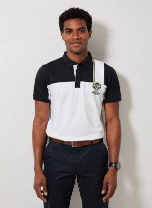 Polo țesătură jersey mâneci scurte negru CAMBERABERO bărbat