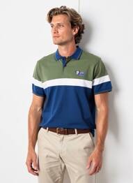Polo broderie cu motive brodate mâneci scurte verde CAMBERABERO bărbat