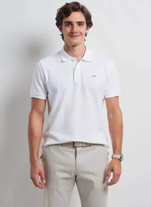 Polo țesătură jersey mâneci scurte alb CAMBERABERO bărbat