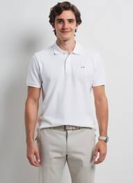 Polo țesătură jersey mâneci scurte alb CAMBERABERO bărbat