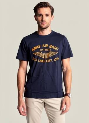 Tricou croială cambrată mâneci scurte albastru DAYTONA bărbat