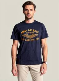 Tricou croială cambrată mâneci scurte albastru DAYTONA bărbat