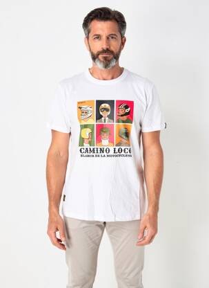 Tricou elasticitate mâneci scurte alb DAYTONA bărbat