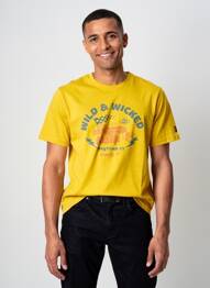 Tricou croială dreaptă mâneci scurte galben DAYTONA bărbat