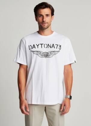Tricou elasticitate mâneci scurte alb DAYTONA bărbat