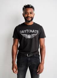 Tricou elasticitate mâneci scurte negru DAYTONA bărbat