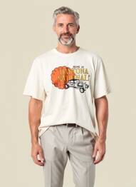 Tricou elasticitate mâneci scurte bej DAYTONA bărbat