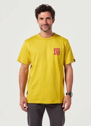 Tricou elasticitate mâneci scurte galben DAYTONA bărbat