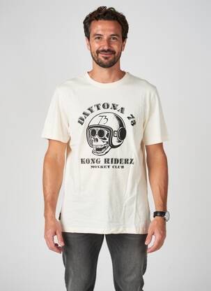 Tricou elasticitate mâneci scurte bej DAYTONA bărbat